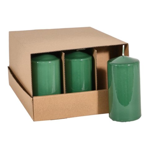 CANDELA MOCCOLO SMALTATA H.100XD.50 MM. VERDE